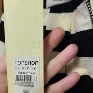 NWT Striped strapless dress